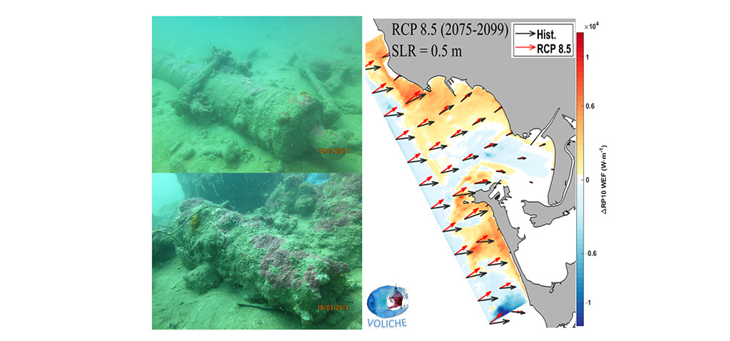 Desarrollan una novedosa metodología para evaluar los riesgos del patrimonio subacuático frente a olas y cambio climático