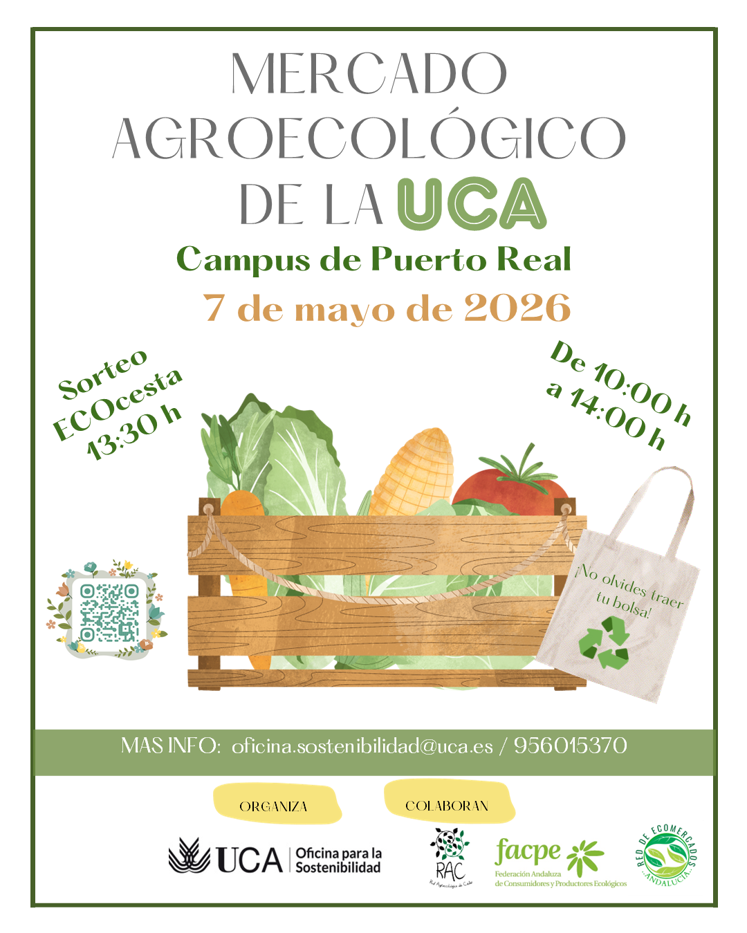 ¡Vuelve el Mercado Agroecológico de la Universidad de Cádiz!
