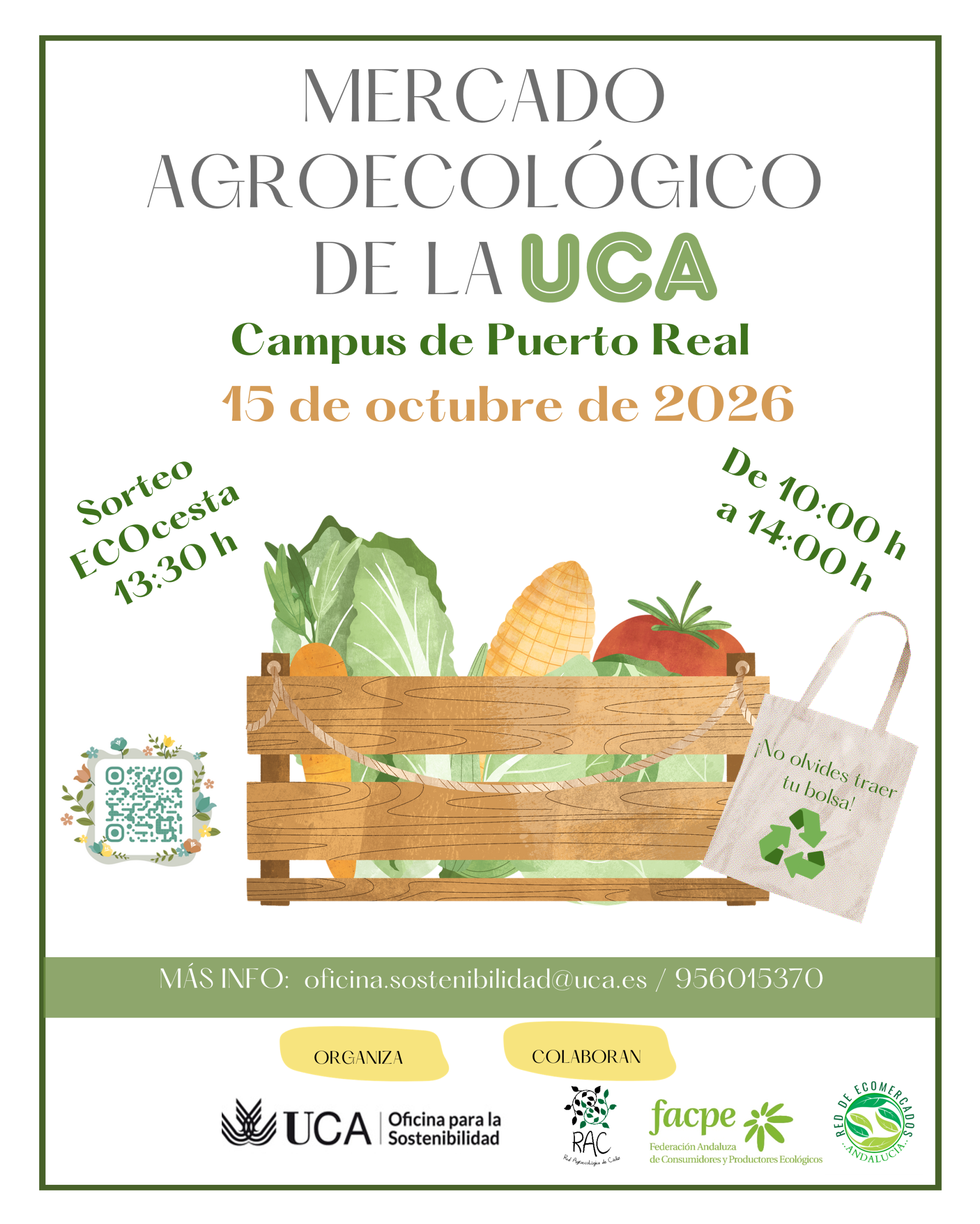 ¡Vuelve el Mercado Agroecológico de la Universidad de Cádiz!
